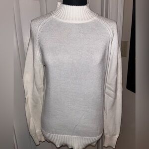 JEANNE PIERRE Women's Cream Mock Turtleneck Sweater